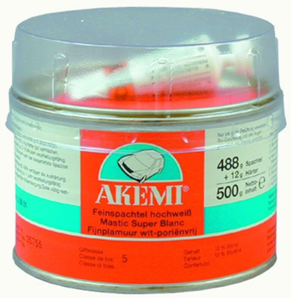 Akemi fijnplamuur poriënvrij, wit, incl. verharder